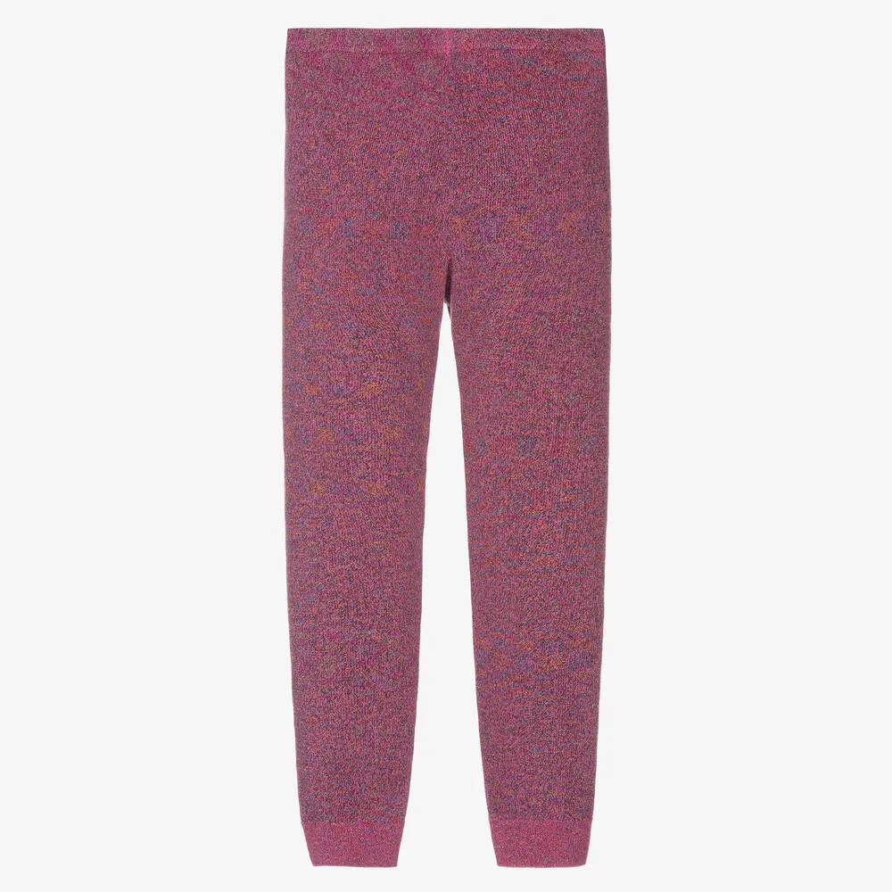 Pink Glitter Knit Leggings