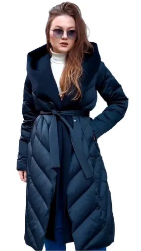 Premium Double Hood Belted Coat