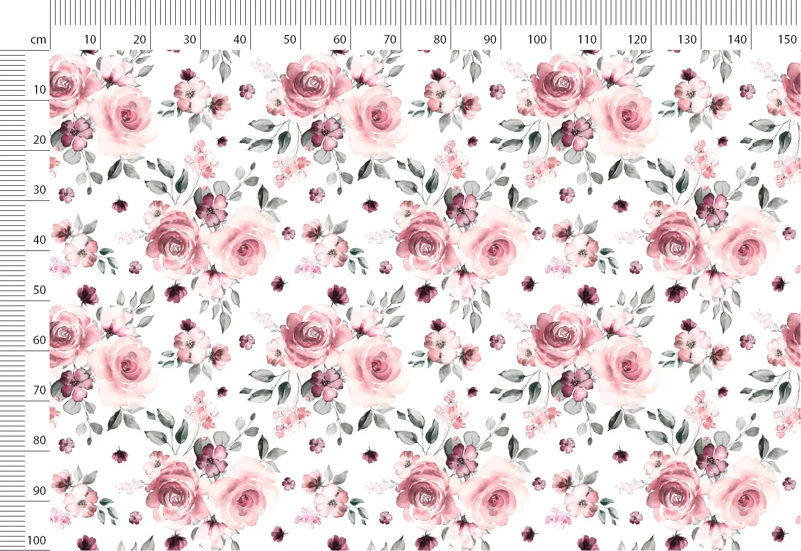 Natural Floral Linen Fabric Yardage for Clothing and Home Textile - 148 cm Width