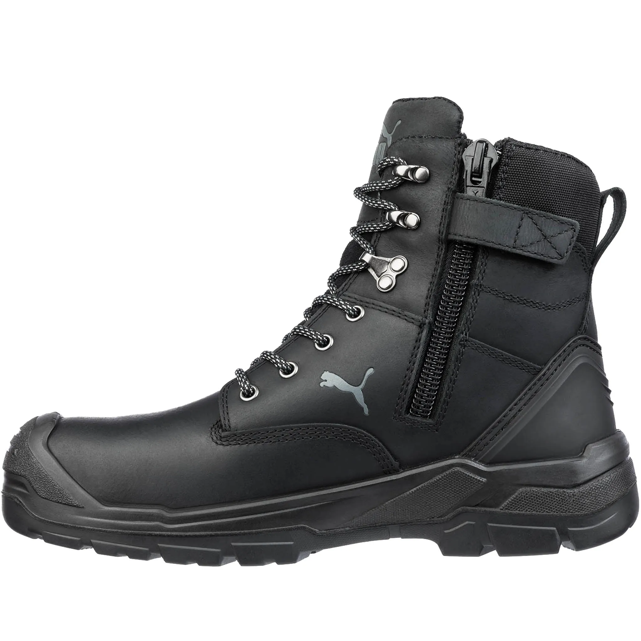 Puma Conquest 7 Zip EH WP Black Work Boots for Women