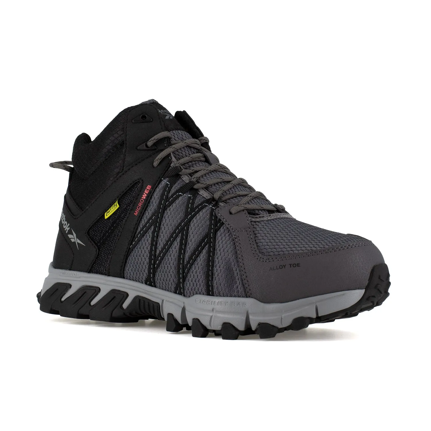 Reebok Women's Grey and Black Textile Work Boots Trailgrip Int MetGuard AT.