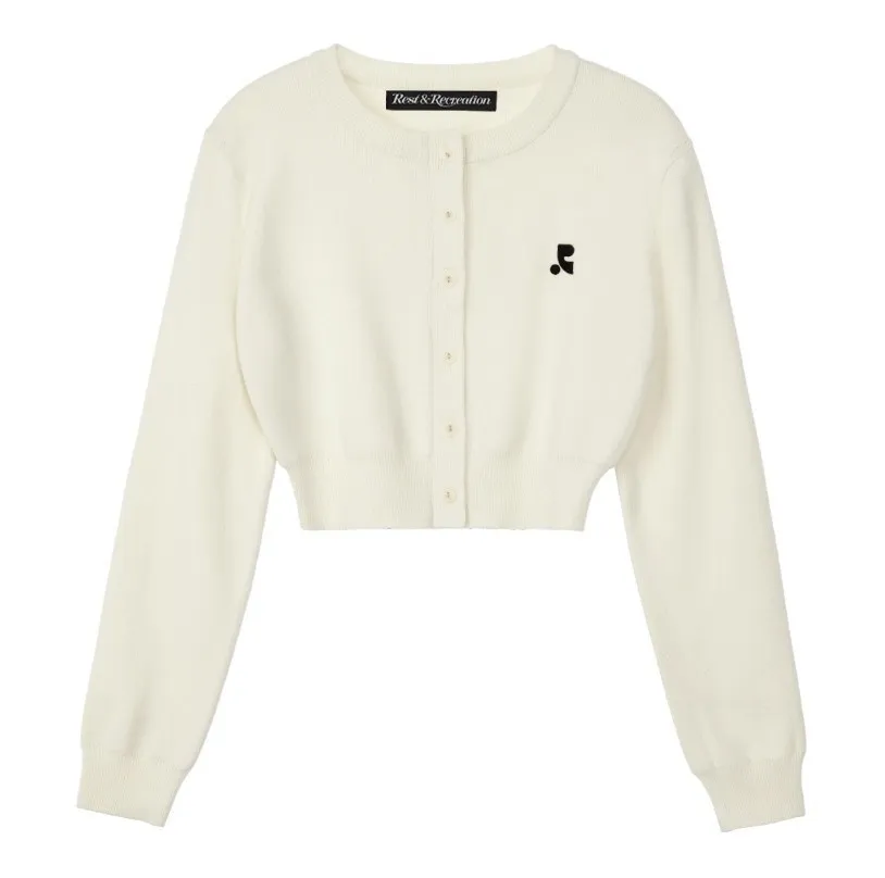 Elegant Style Logo Cardigans for Rest and Recreation.