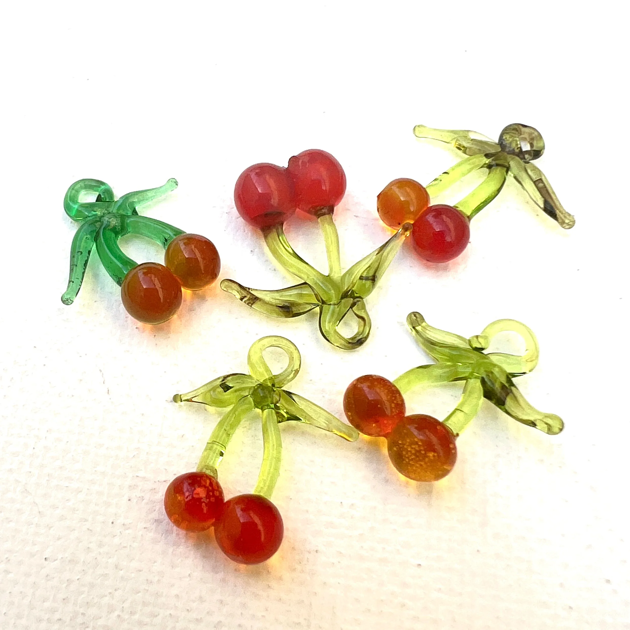 Retro Glass Fruit and Vegetable Charms