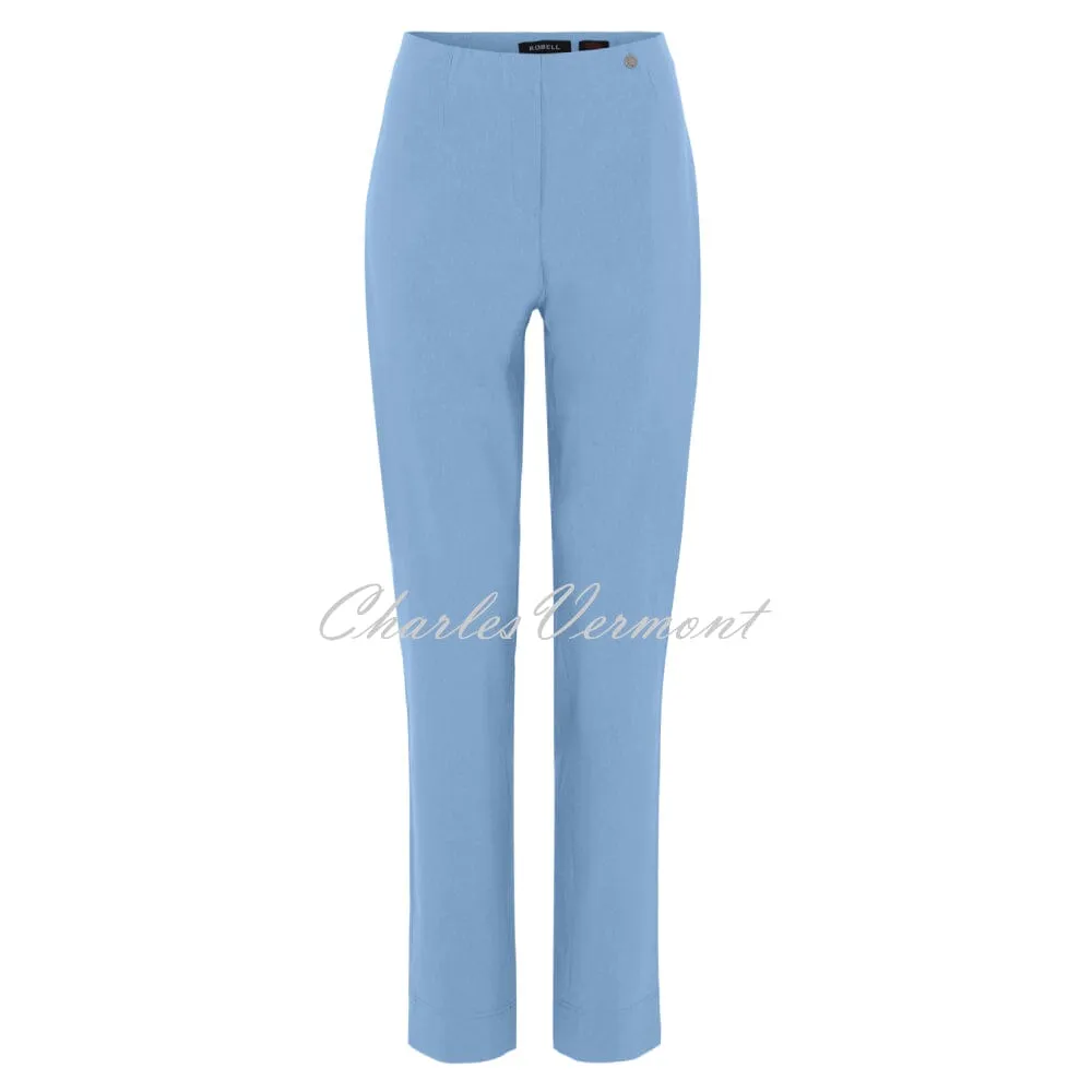 Robell Marie Full Length Trouser in Light Blue