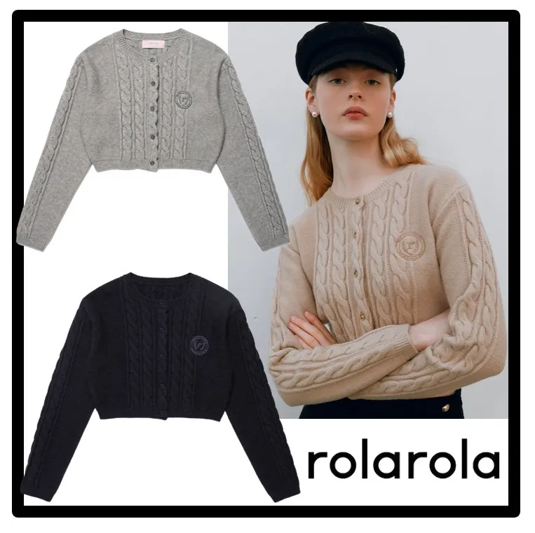 rolarola Casual Street Style Logo Cardigans