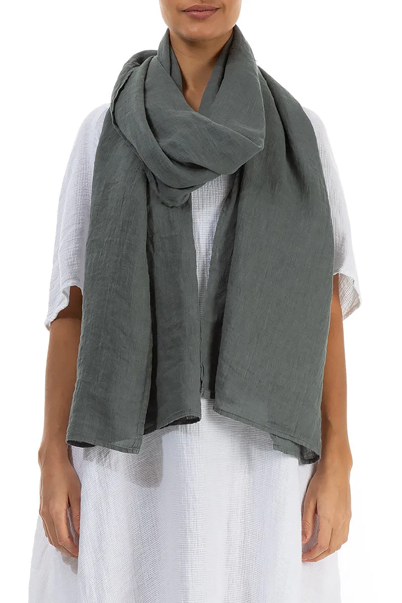 Sage Lightweight Linen Scarf