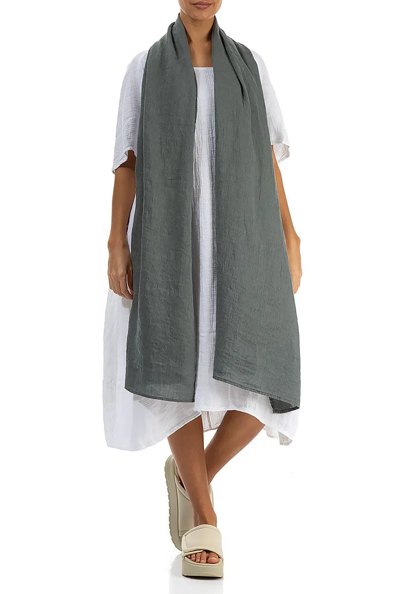 Sage Lightweight Linen Scarf