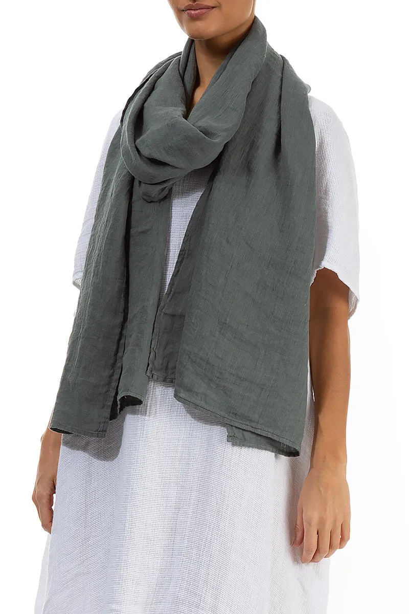 Sage Lightweight Linen Scarf