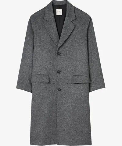 Sandro Men's Wool Cashmere Blend Coat