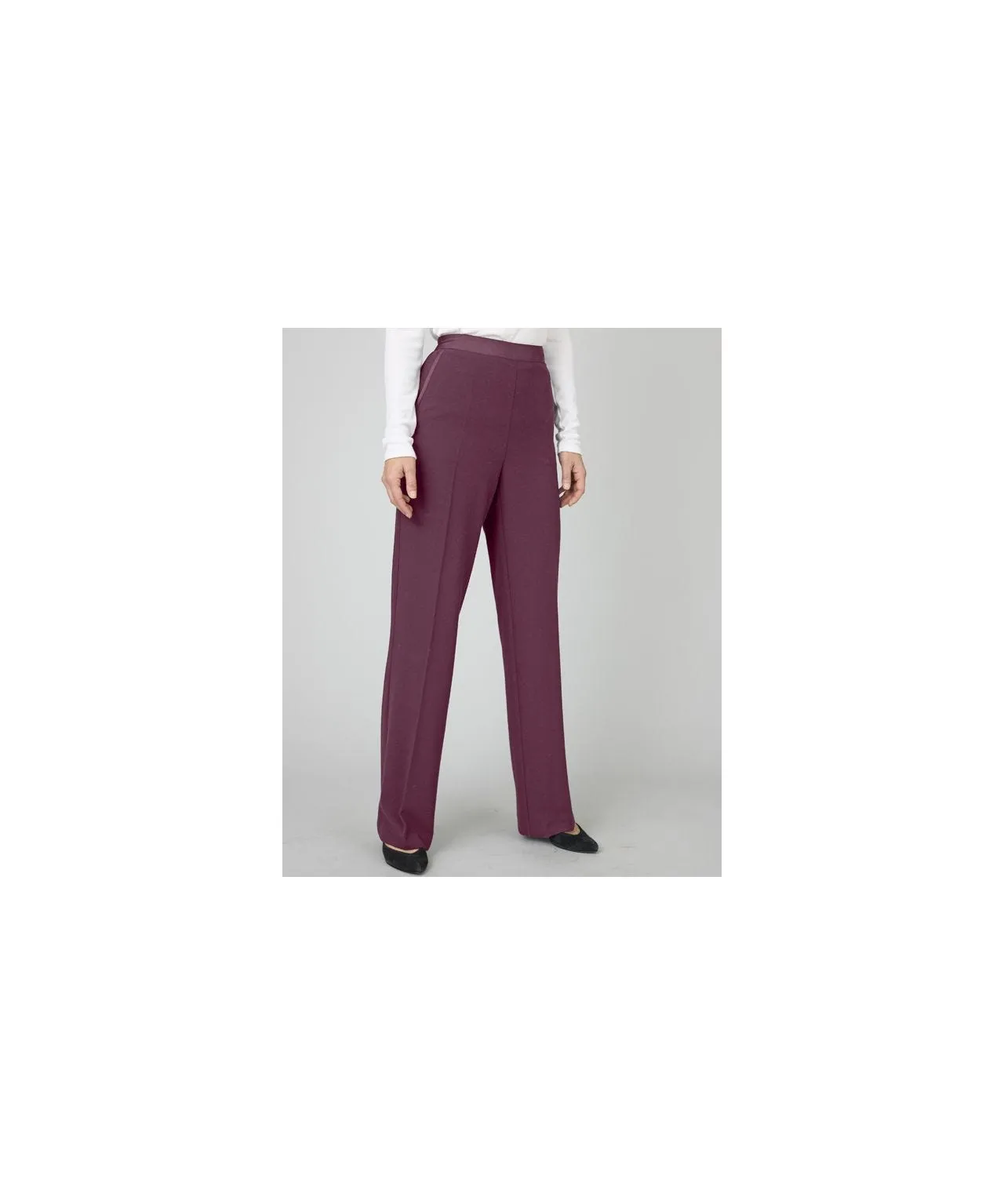 Satin Trimmed Elegant Trousers