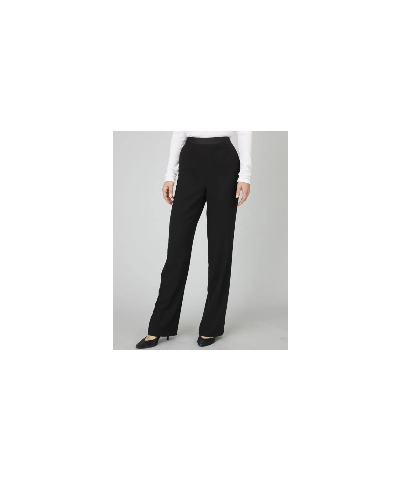 Satin Trimmed Elegant Trousers