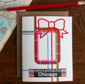 Chicago CTA Card Season's Greetings