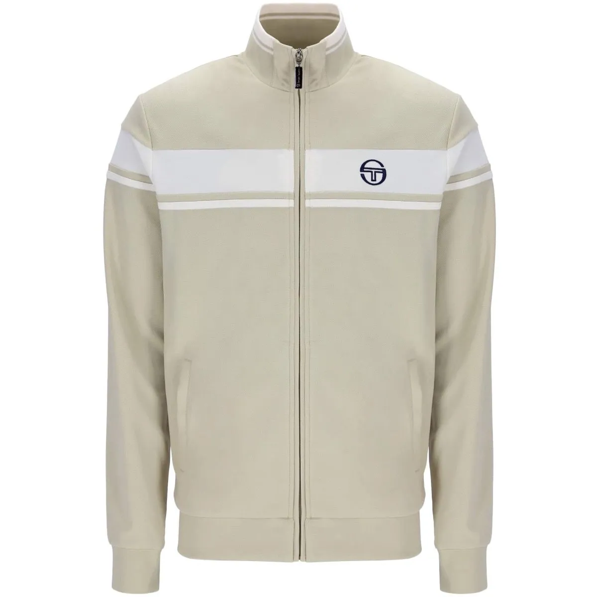 Sergio Tacchini Damarindo Track Jacket in Pelican and Gardenia