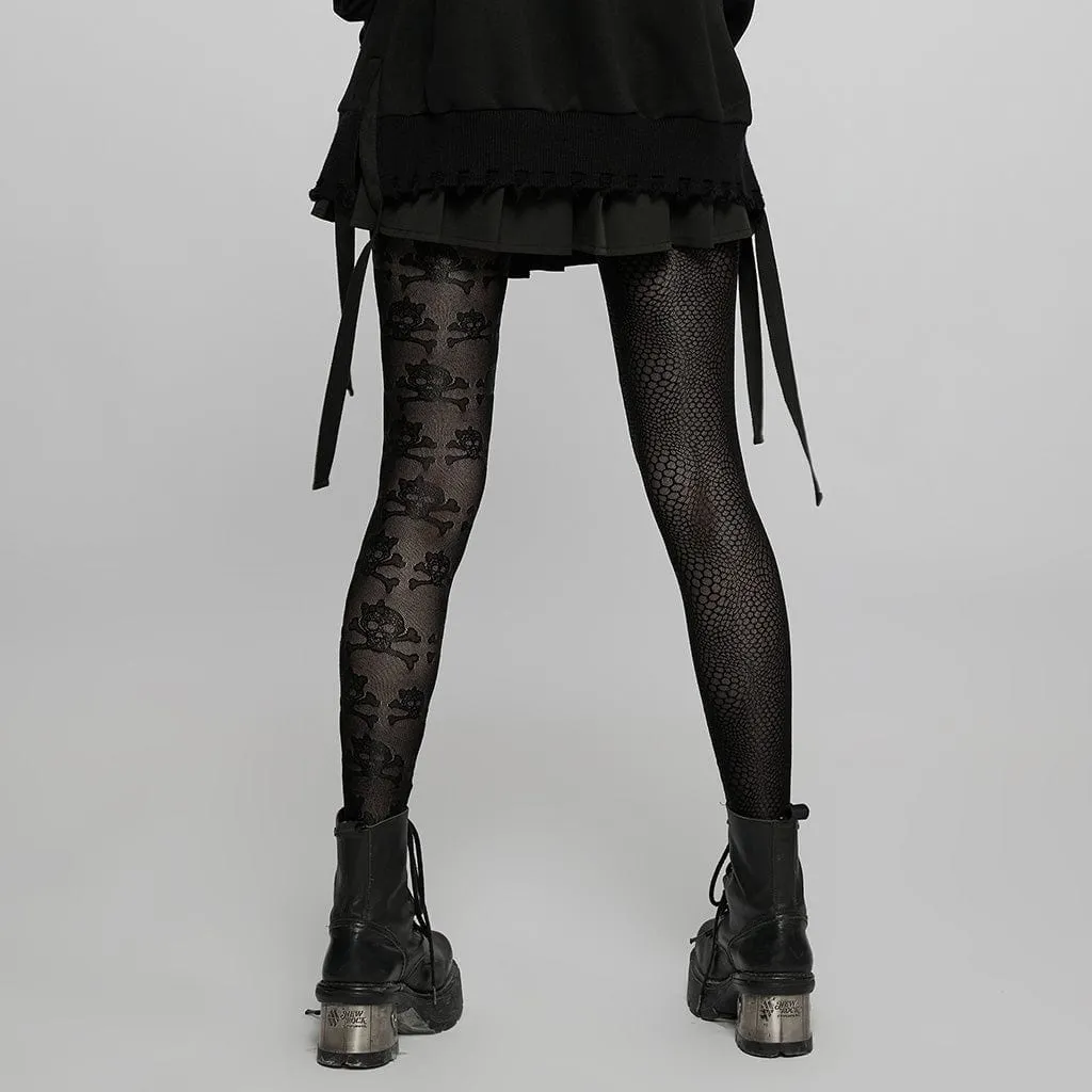 Skull Mesh Leggings for Women