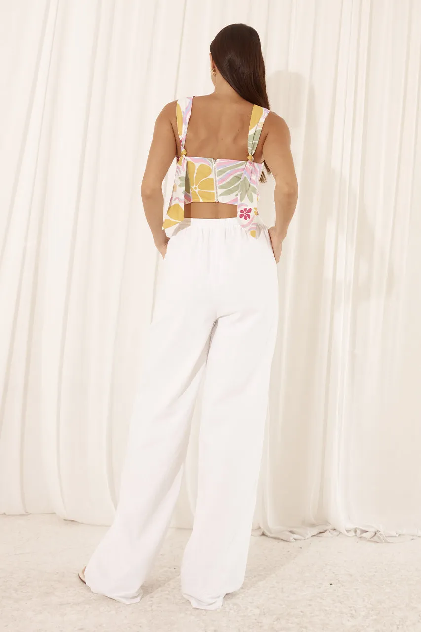 White Solara Pants