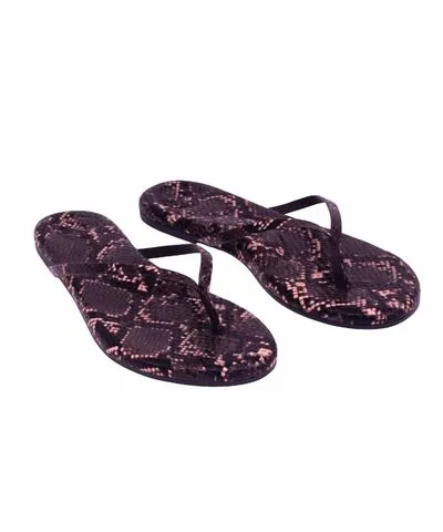 Solei Sea Women's Brown Snake Print Indie Sandals