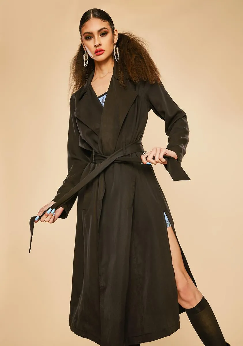 Sophisticated Twill Trench Coat