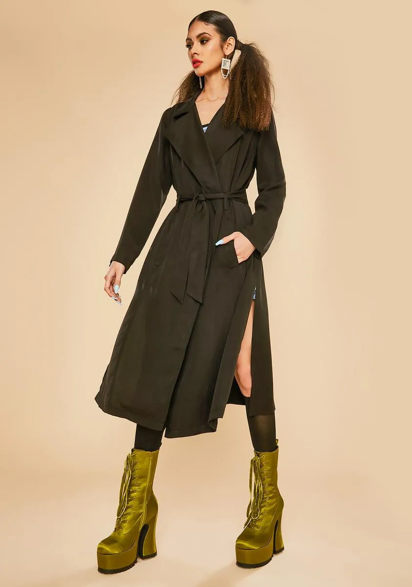 Sophisticated Twill Trench Coat