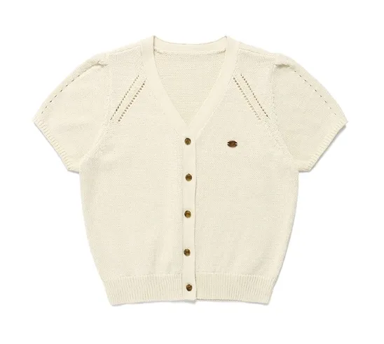 Streetwear Plain Short Sleeve Cardigan - Rolarola