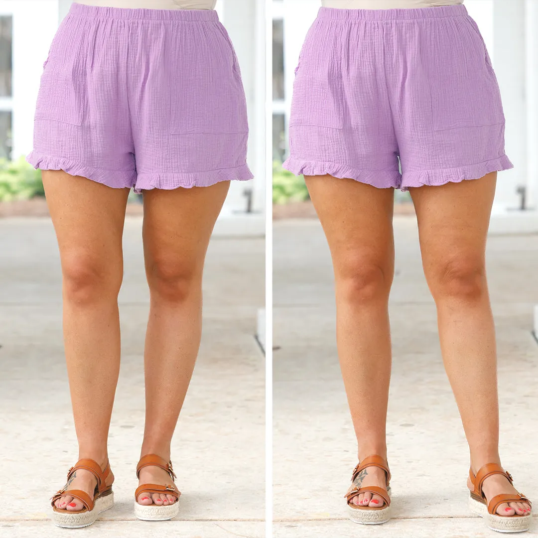 Sun-Kissed Daydream Shorts, Lavender