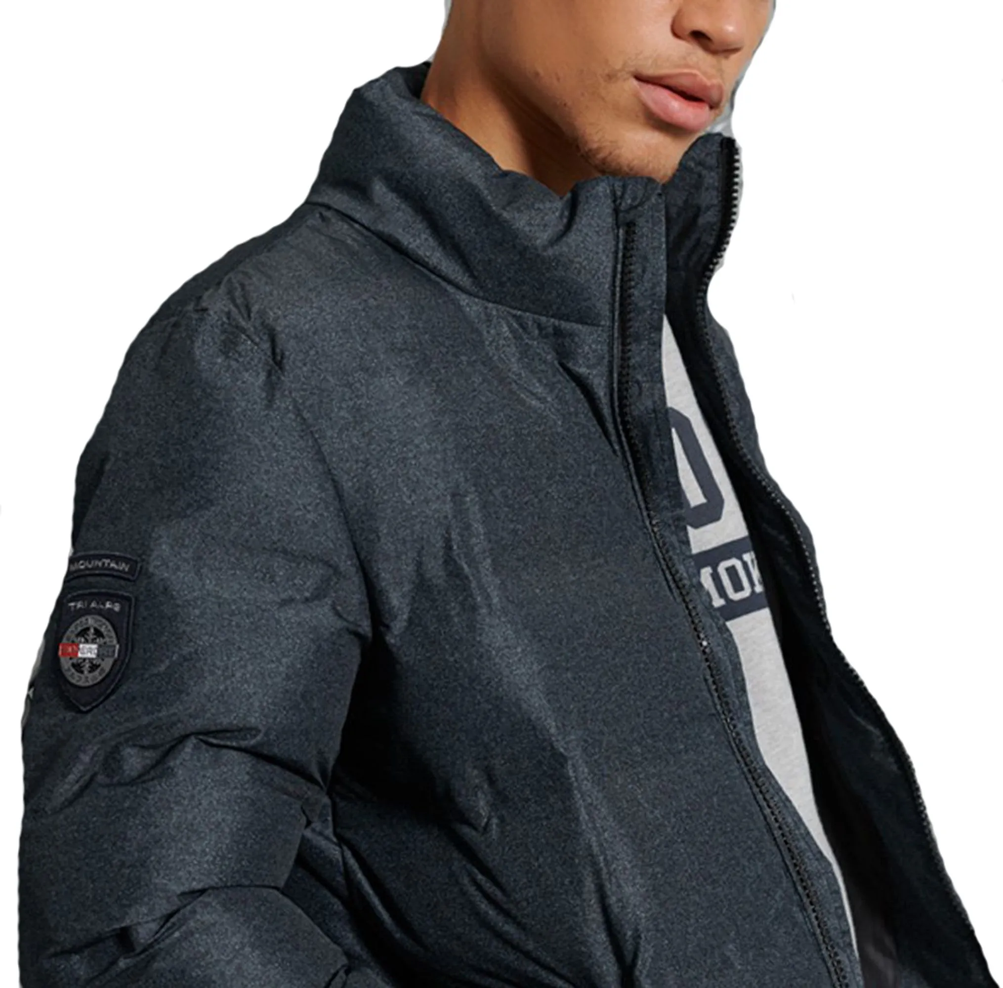 Superdry Ultimate Radar Quilt Jacket in Charcoal