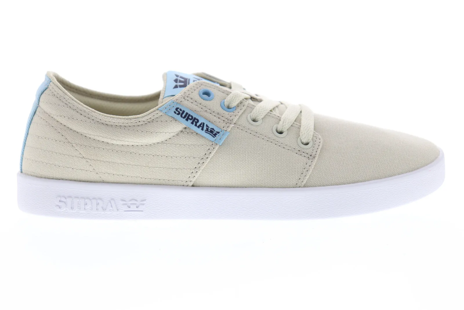 Supra Beige Tan Canvas Low Top Skate Sneakers Stacks II 08184-088-M