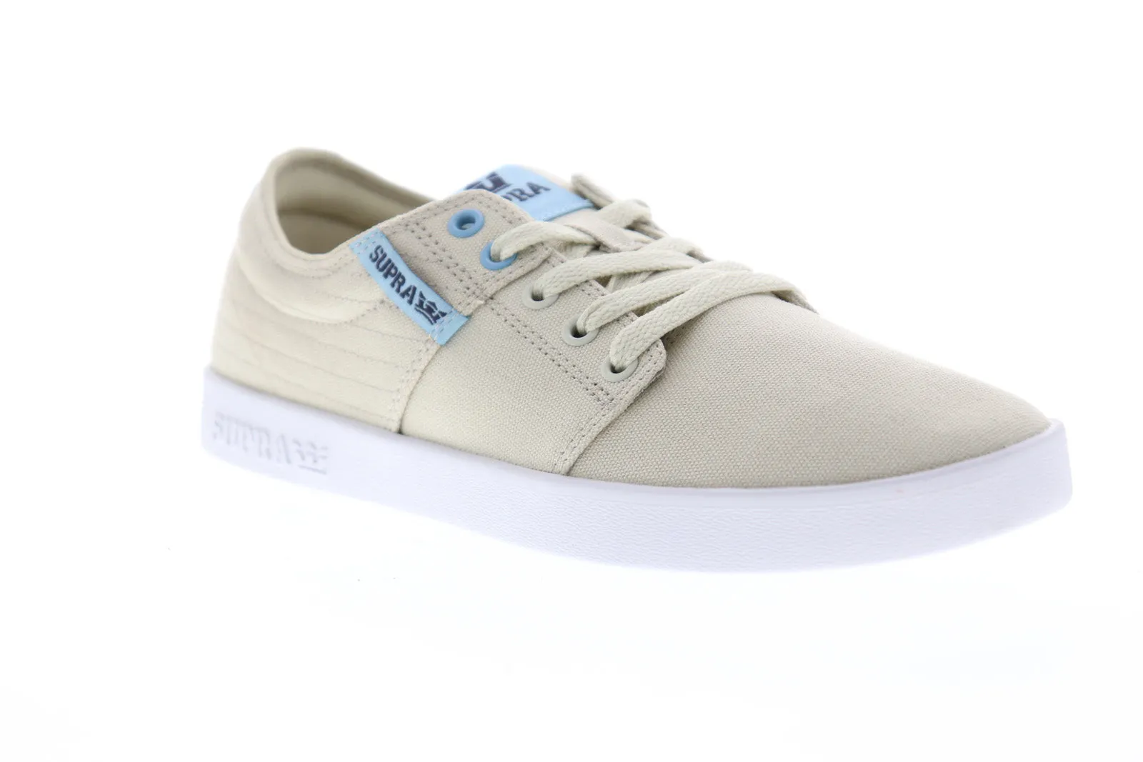 Supra Beige Tan Canvas Low Top Skate Sneakers Stacks II 08184-088-M