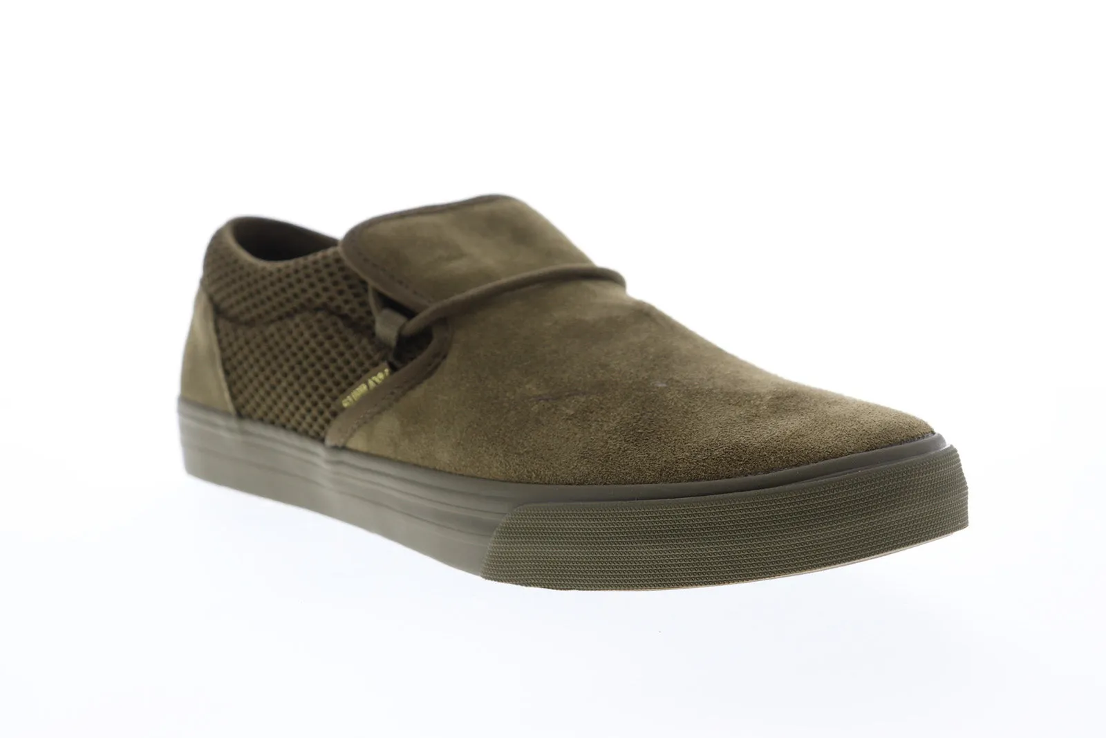 Supra Green Suede Slip On Skate Sneakers Cuba 08106-309-M