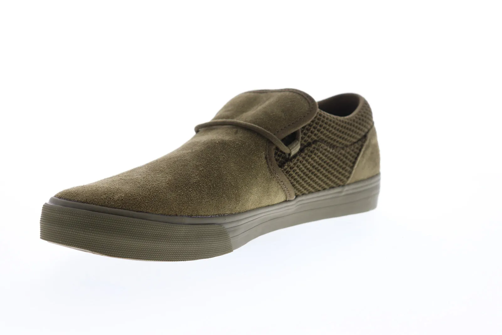 Supra Green Suede Slip On Skate Sneakers Cuba 08106-309-M