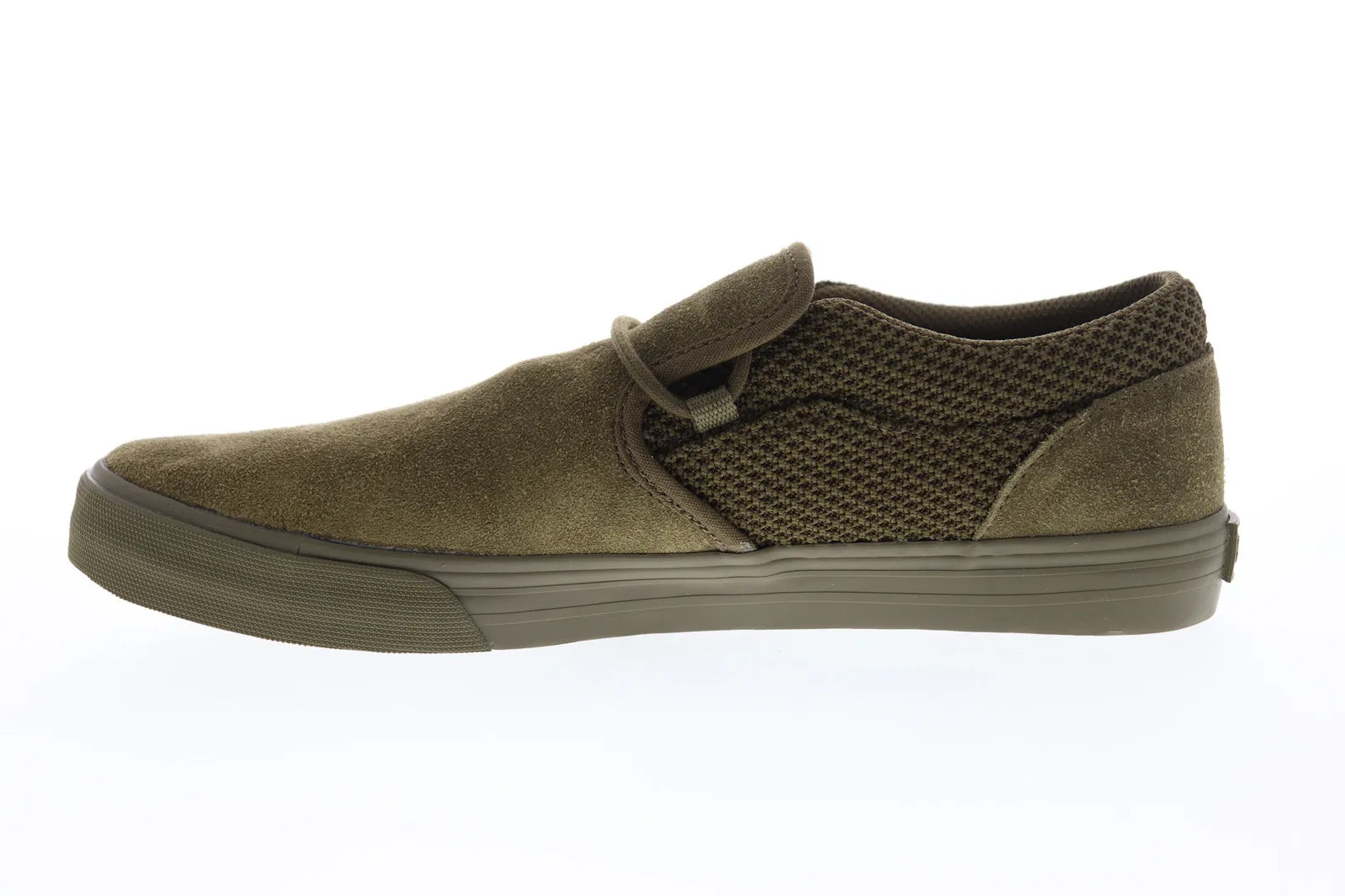 Supra Green Suede Slip On Skate Sneakers Cuba 08106-309-M