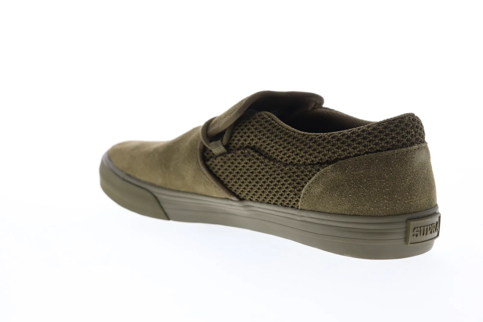 Supra Green Suede Slip On Skate Sneakers Cuba 08106-309-M