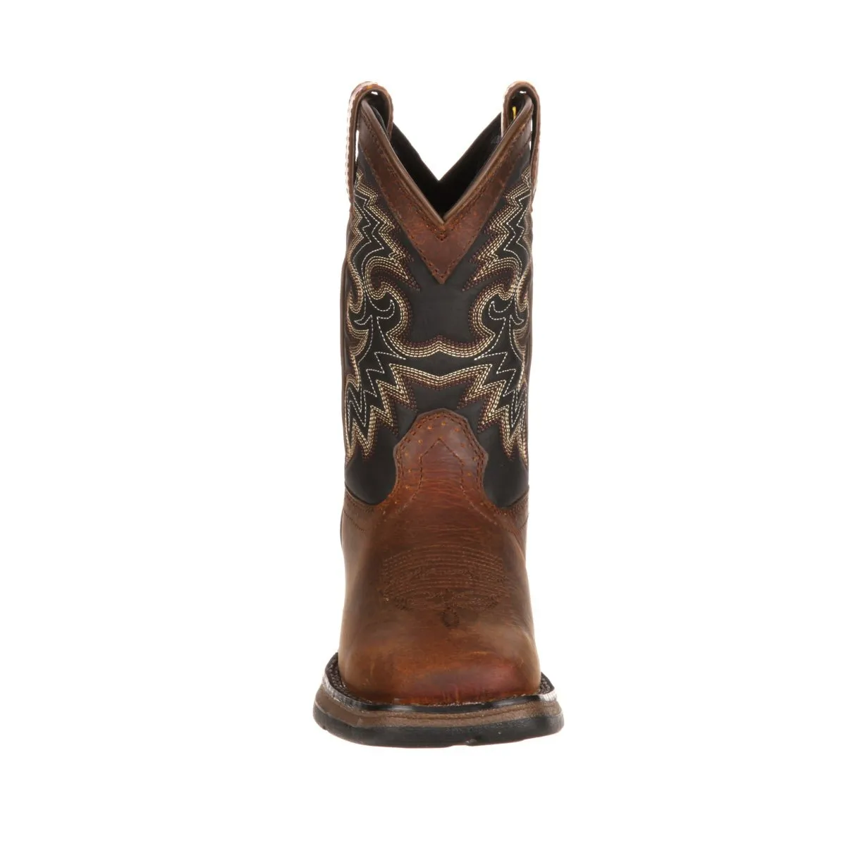 Tan Leather Western Stitch Cowboy Boots for Boys by Lil' Durango Kids.