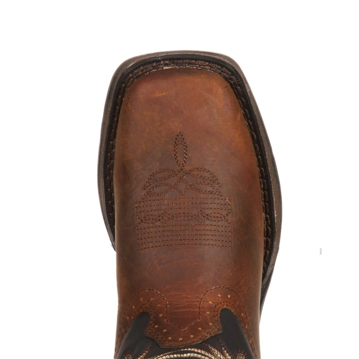 Tan Leather Western Stitch Cowboy Boots for Boys by Lil' Durango Kids.