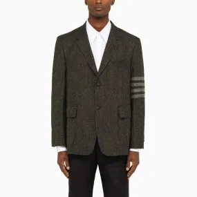 THOM BROWNE Men's Dark Gray Wool Single-Breasted Jacket