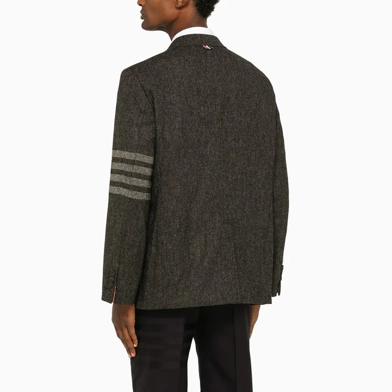 THOM BROWNE Men's Dark Gray Wool Single-Breasted Jacket