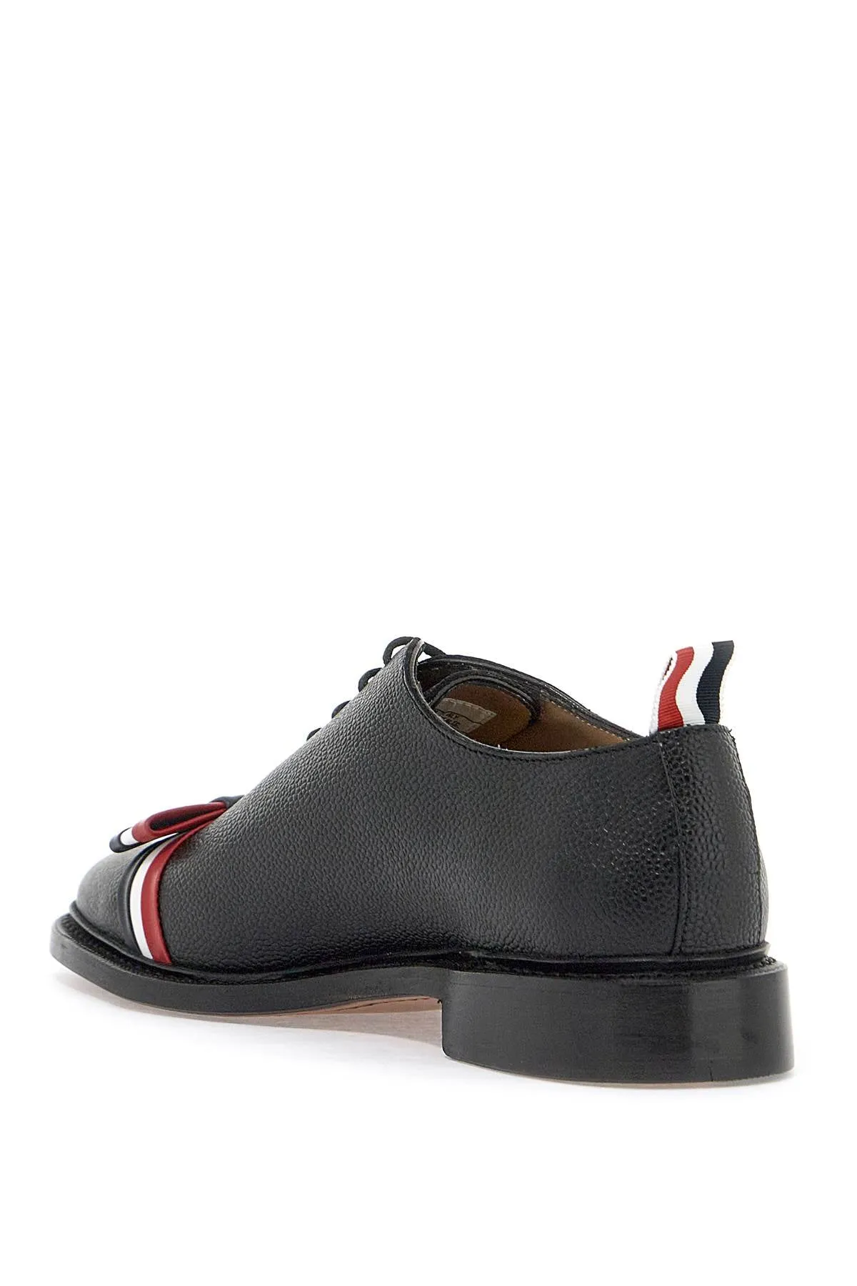 THOM BROWNE Tricolour Lace-Up Black Women's Moccasin Shoes