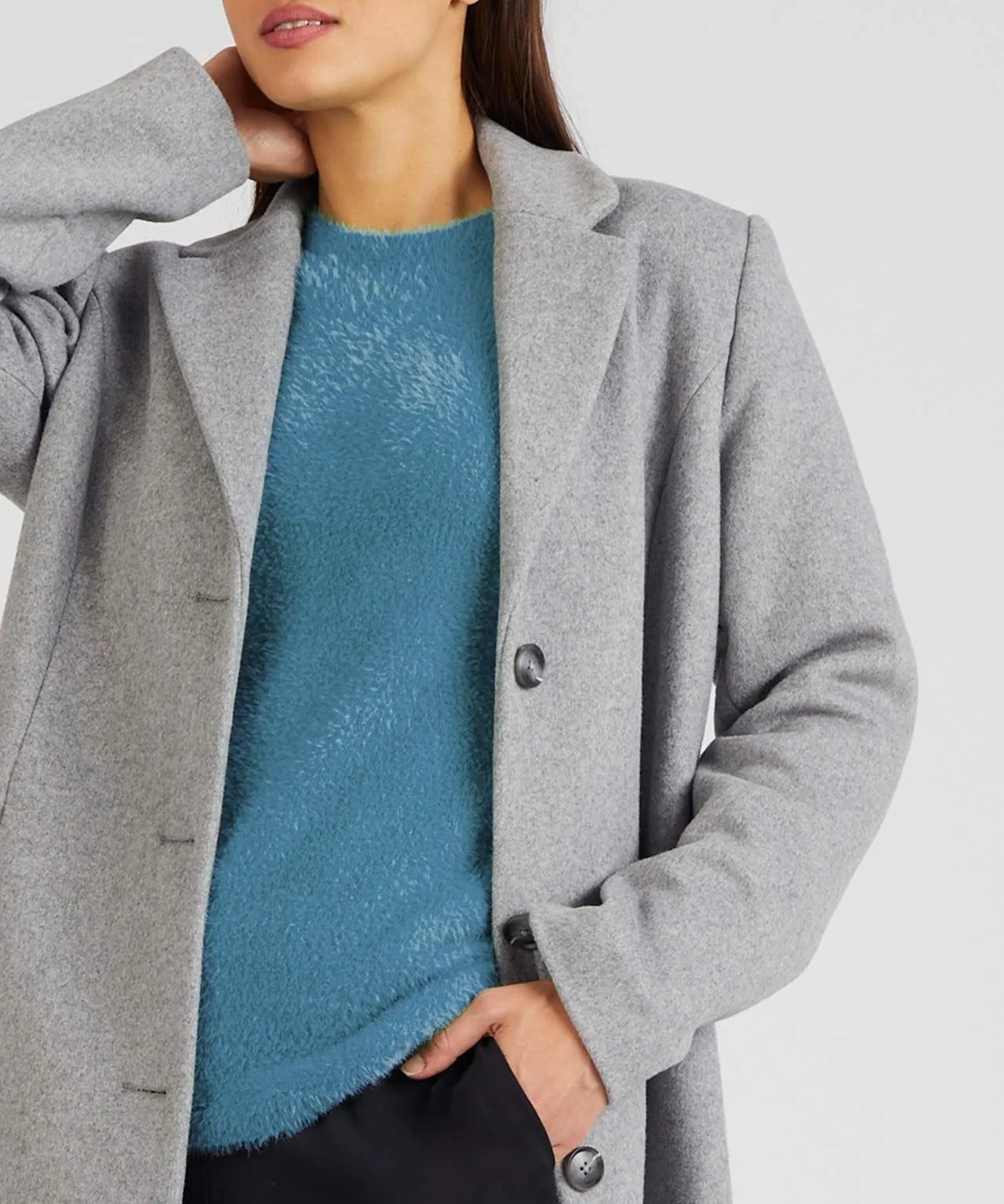 Thermal-Lined Toasty Wool Blend Coat