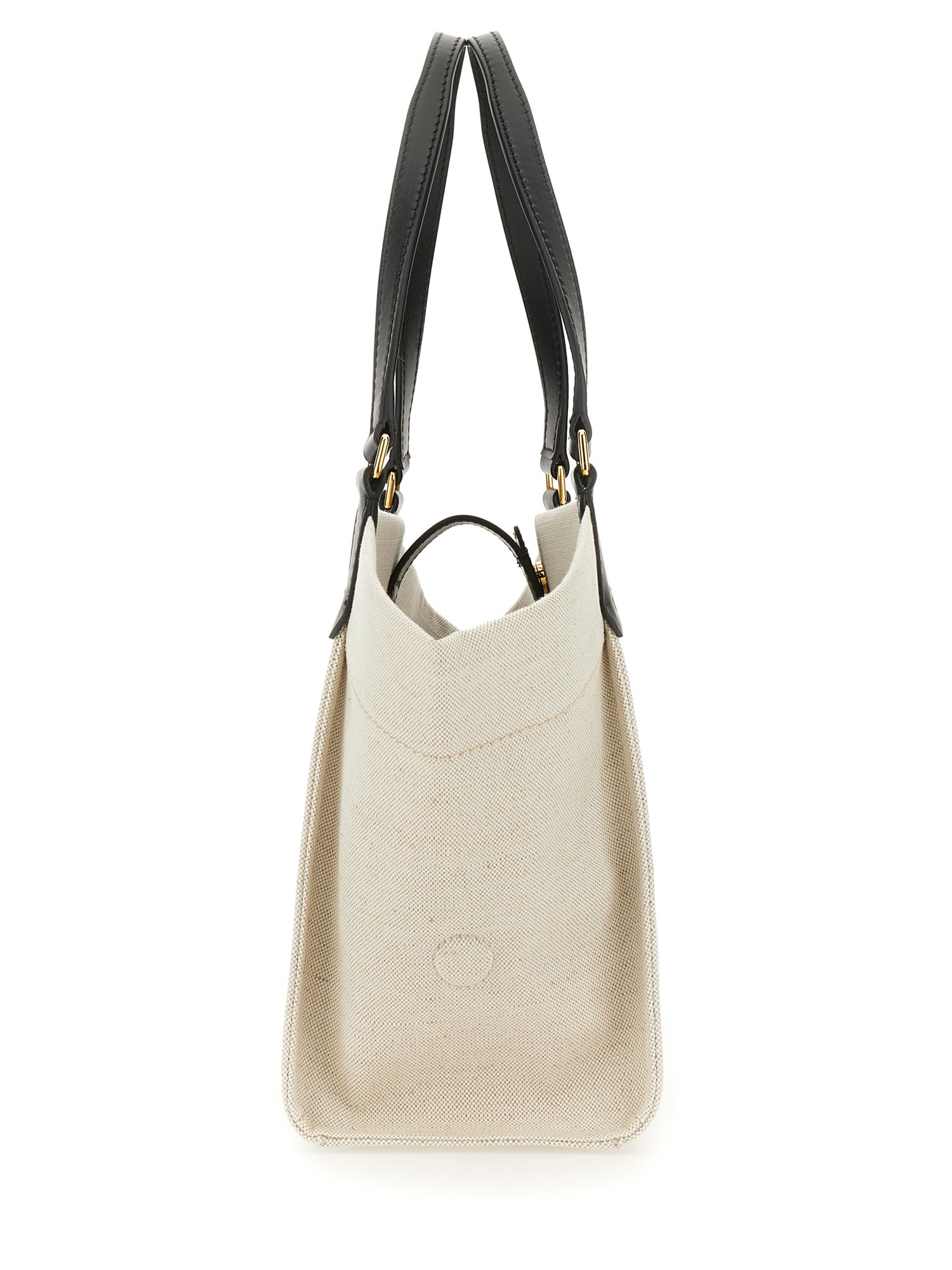 TOM FORD COTTON CANVAS AND LEATHER MEDIUM AMALFI BAG