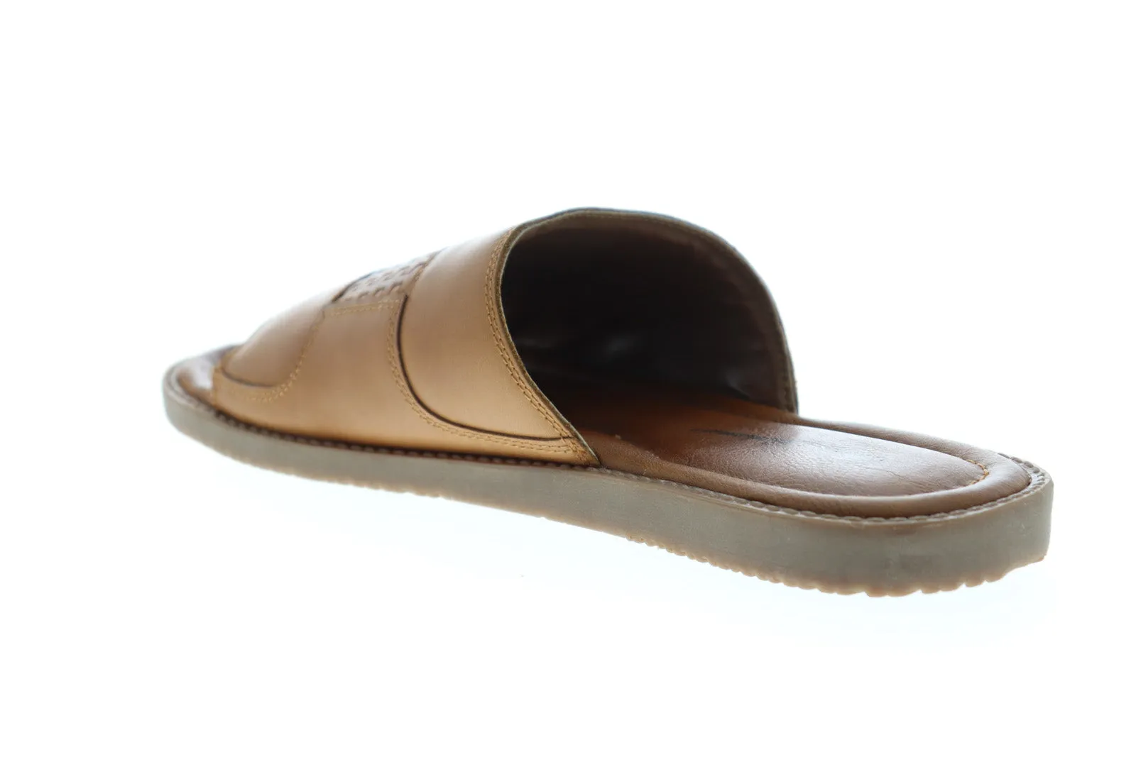 Tommy Bahama Brown Leather Slides Sandals Gennesee Palms TB8M10093