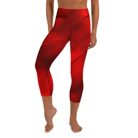 True Red Yoga Capri Leggings