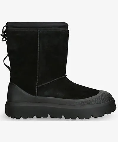 Ugg Men's Classic Short Weather Hybrid Suede Boots in Black