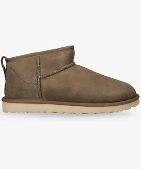 Ugg Men's Ultra Mini Logo-Patch Sheepskin Boots in Brown