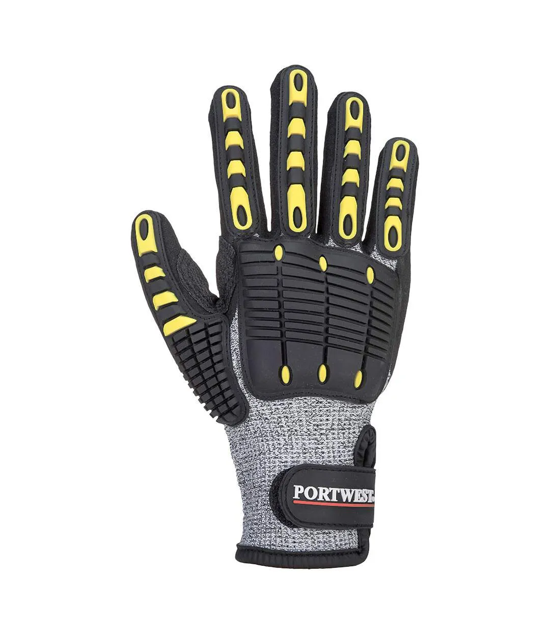 Portwest Grey Black Impact Resistant Cut Resistant Glove Unisex Adult