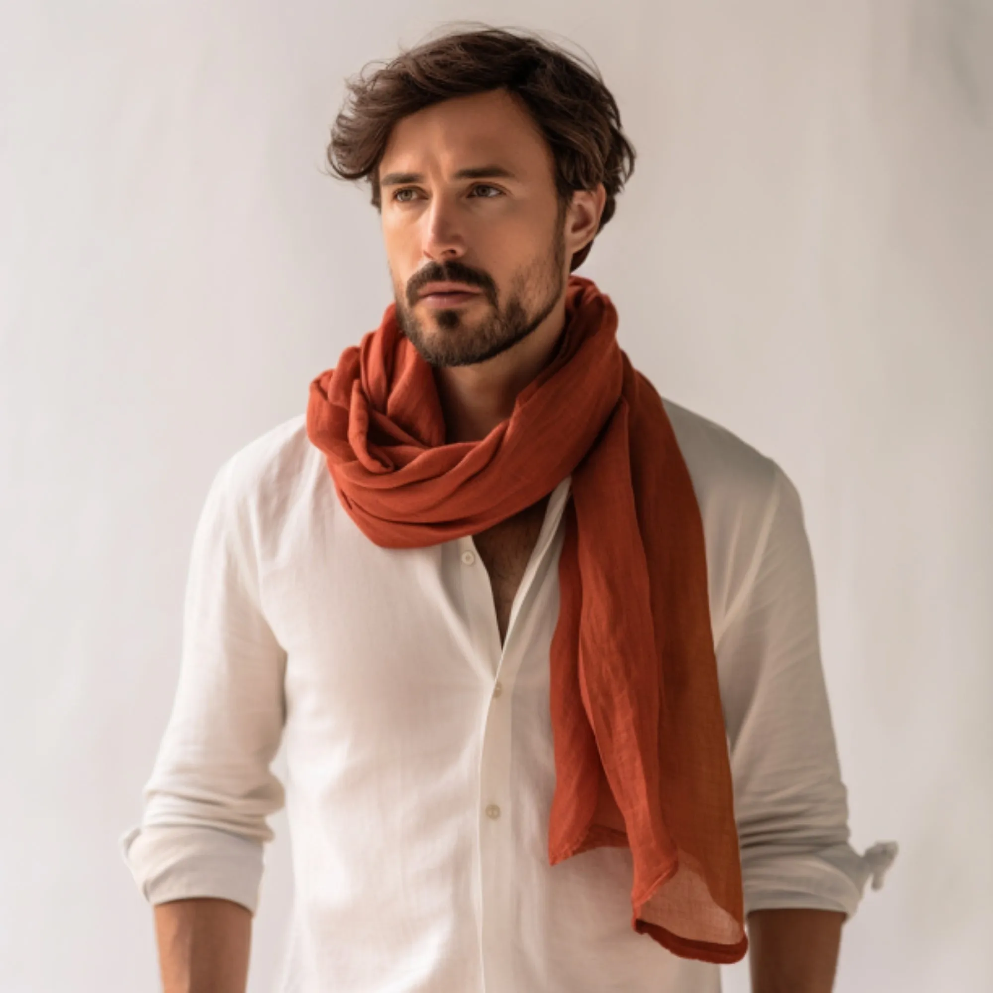 Gender-Neutral Linen Scarf