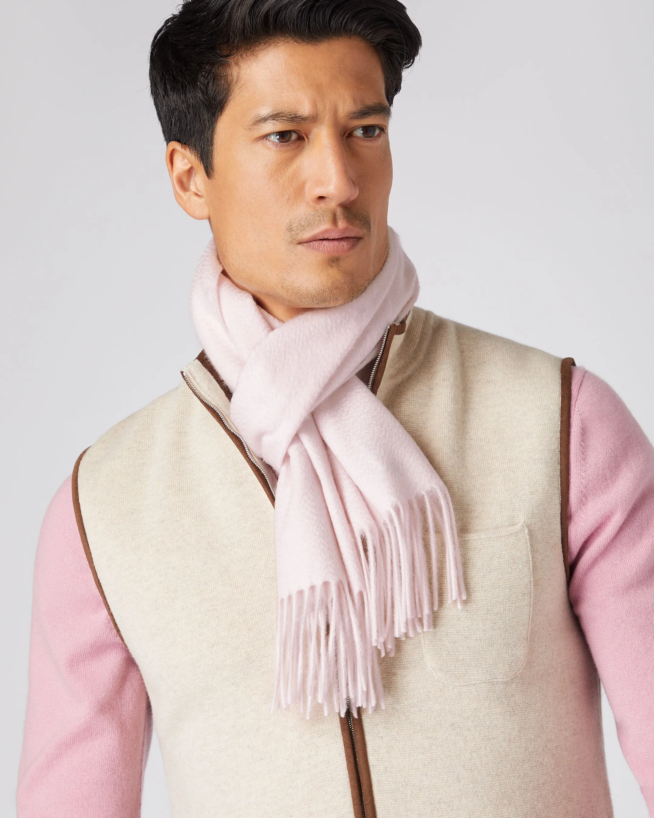 Quartz Pink Unisex Cashmere Scarf - Woven