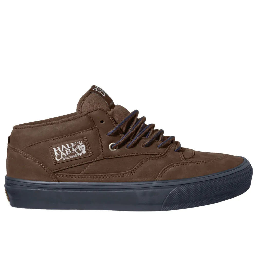 Vans Half Cab '92 Nick Michel Skateboard Shoes in Brown and Navy