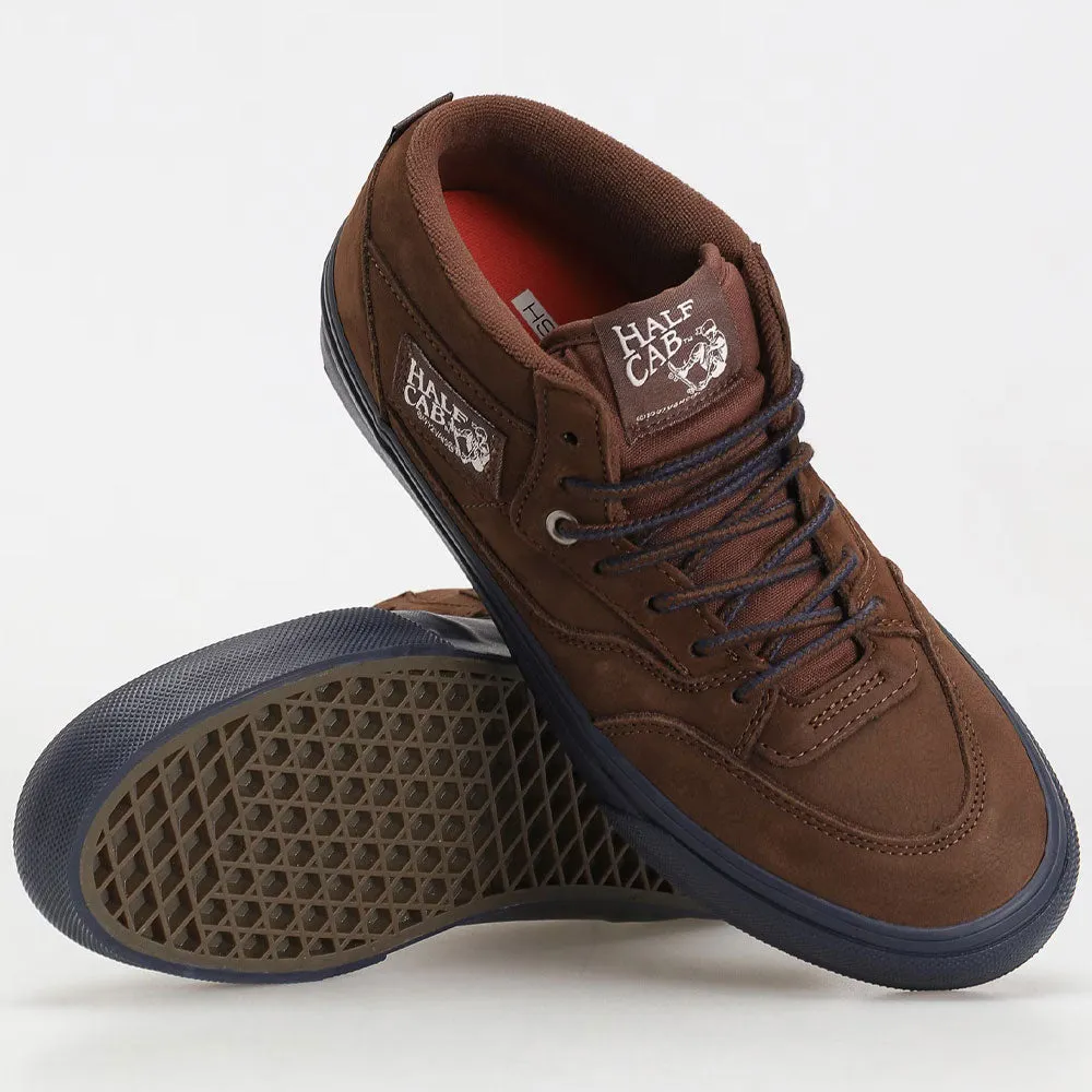 Vans Half Cab '92 Nick Michel Skateboard Shoes in Brown and Navy