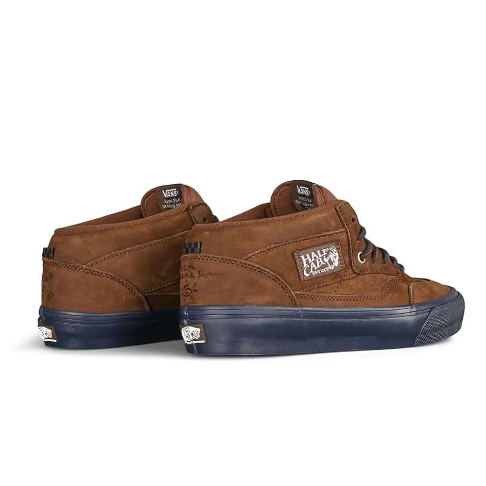 Vans Half Cab '92 Nick Michel Skateboard Shoes in Brown and Navy