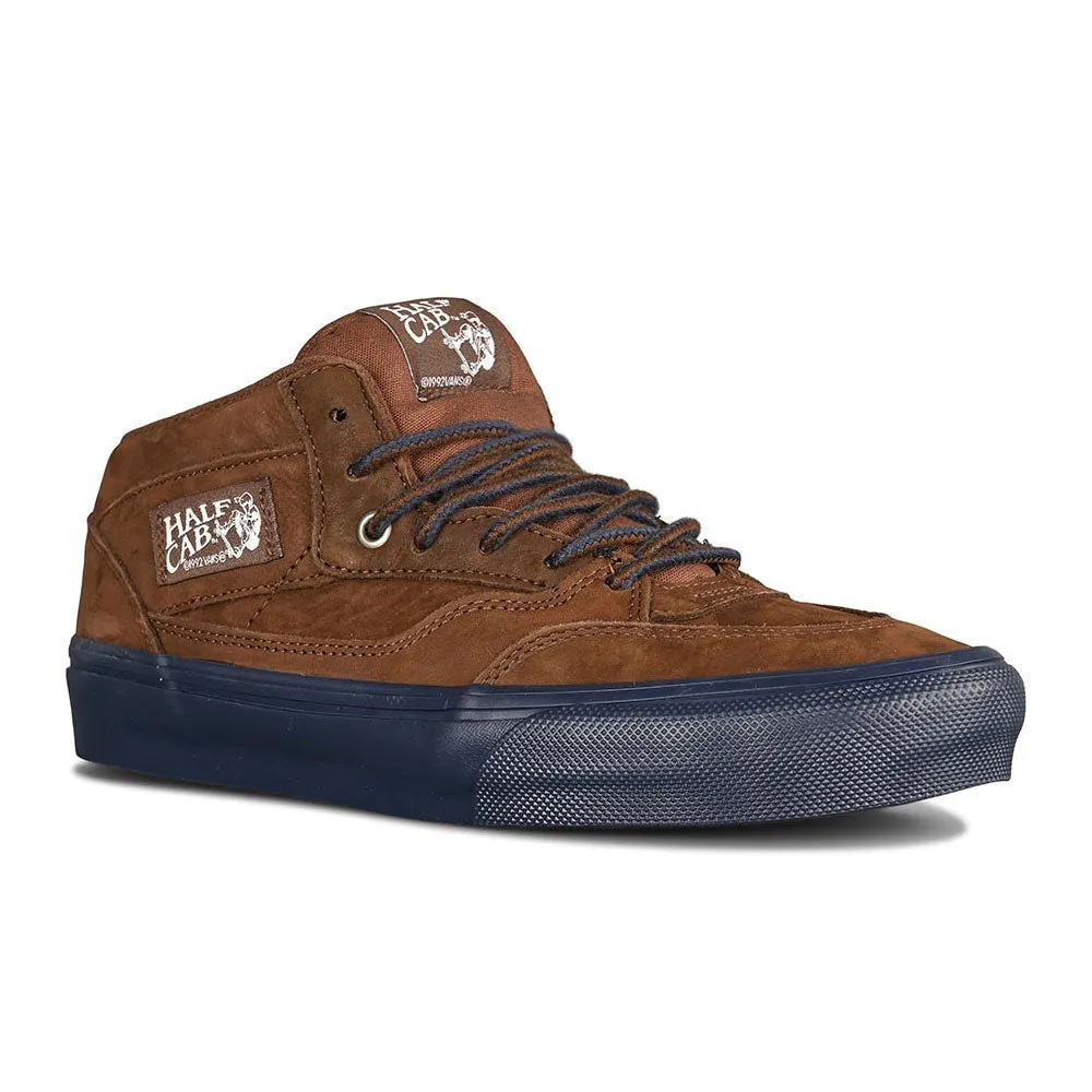 Vans Half Cab '92 Nick Michel Skateboard Shoes in Brown and Navy