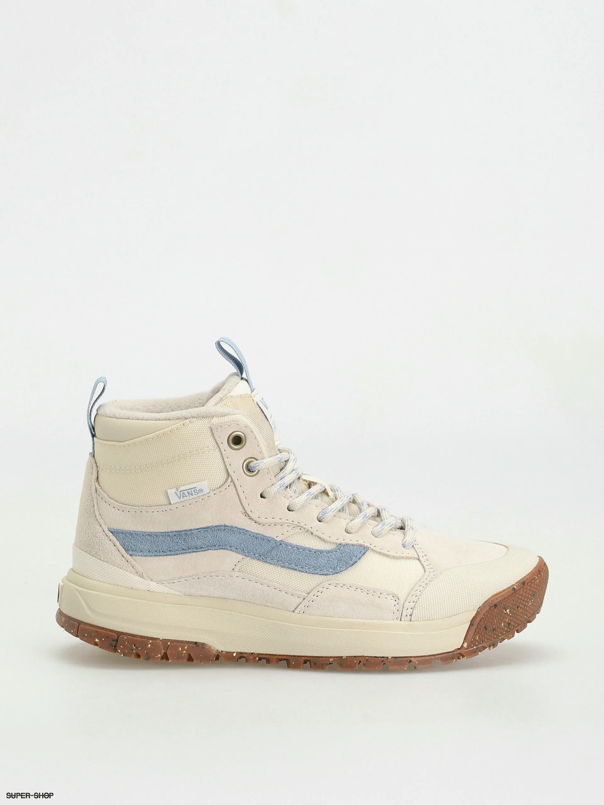 Vans Ultrarange Exo Hi MTE 1 Vintage White and Blue Stripe Shoes